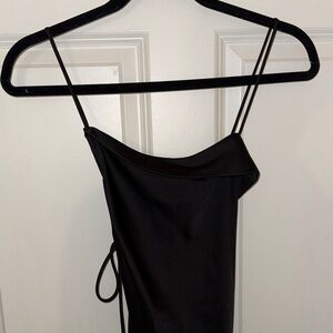 Astr Black Spaghetti Strap Dress